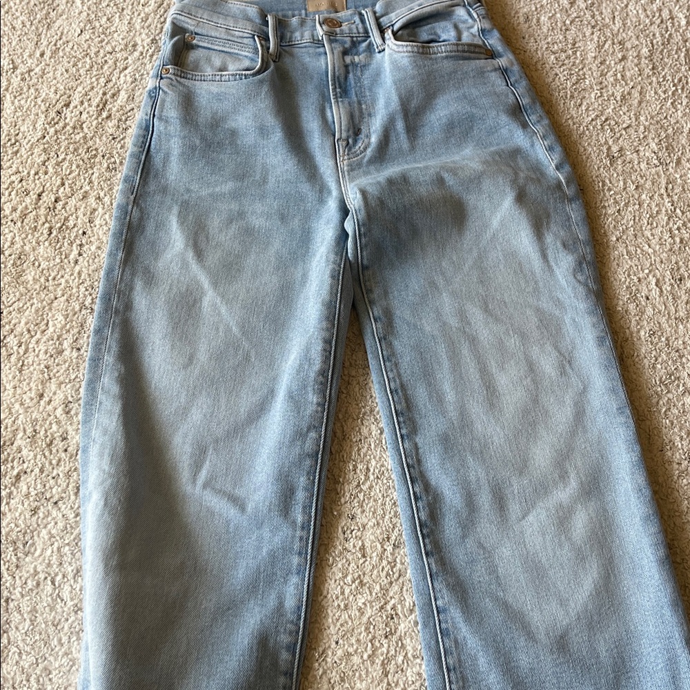 MOTHER Kick It Straight Leg Relaxed Jeans in Your Turn Light Wash Denim Size 24 - Picture 6 of 11